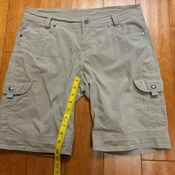 KUHL Women Splash Bermuda Cargo Shorts Sz 10 Khaki Stretch Comfort Outdoor - Picture 13 of 15